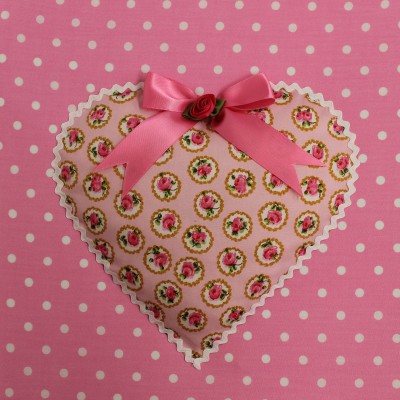 Tableau english rose fleurs et pois (30 x 30 cm)
