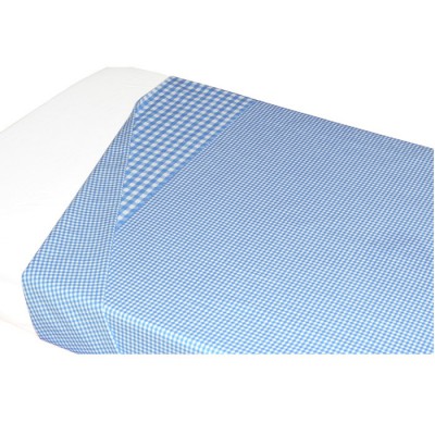 Drap de lit vichy bleu clair (100 x 80 cm)