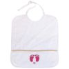 Bavoir lacette Petits pieds (27 x 32 cm)