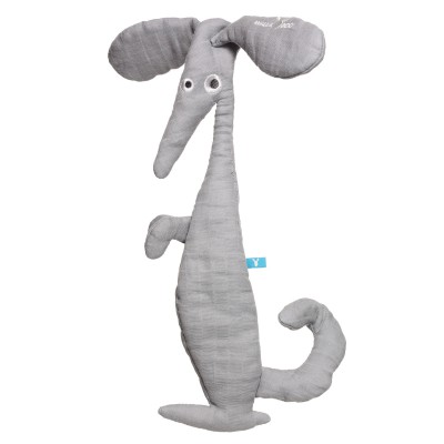 Doudou souris mousseline de coton Gris par WALLABOO