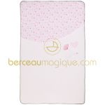 Couvre lit Aquarelle rose (pour lit 60 x 120 cm) - Sucre d'orge