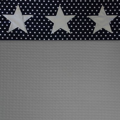 Drap de lit silver star bleu foncé (120 x 150 cm)