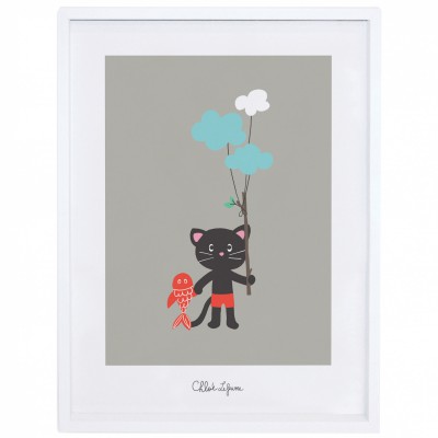 Poster encadré amis pour la vie by chloe lefeuvre (30 x 40 cm)