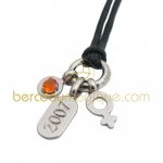 Pendentif Pogo pierre fine (fille) (Or blanc) - Mikado