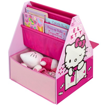 Bibliothèque hello kitty avec pupitre et coffre à jouets