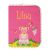 Prot�ge carnet de sant� Souricette aux papillons brod� ''Pr�nom'' 
