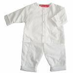 Tenue de bapt�me blanche brod�e veste et pantalon (3 ans) - Nice Kids