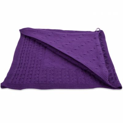 Cape de bain cable uni violet (80 x 80 cm)