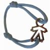Bracelet cordon silhouette ajour�e petit gar�on 2 cm (argent massif)