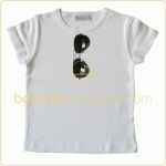T-shirt manches courtes blanc Lunettes - M�r�sine