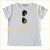 T-shirt manches courtes blanc Lunettes - M�r�sine