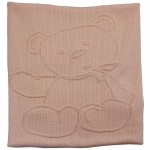 Plaid en laine Rose Ours (75 x 100 cm) - Tartine et Chocolat