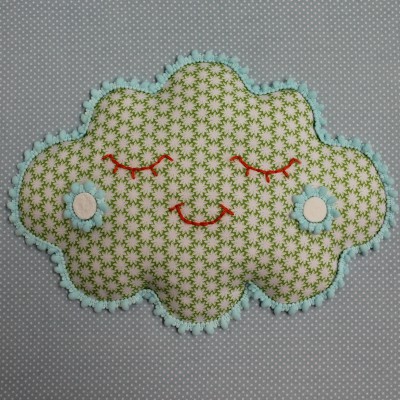Tableau clouds bleu et vert (30 x 30 cm)