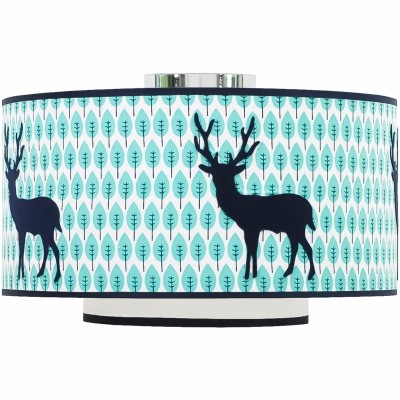 Abat-jour blue deer (diamètre 35 cm)