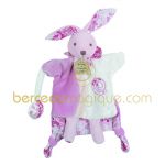 Doudou marionnette Tatoo Lapin rose - Doudou et Compagnie