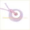 Pendentif ''Pierre fine rose'' (Argent)