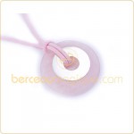 Pendentif ''Pierre fine rose'' (Argent) - Petits tr�sors