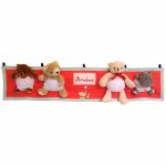 Range-doudous rouge orang� personnalisable - Les Griottes