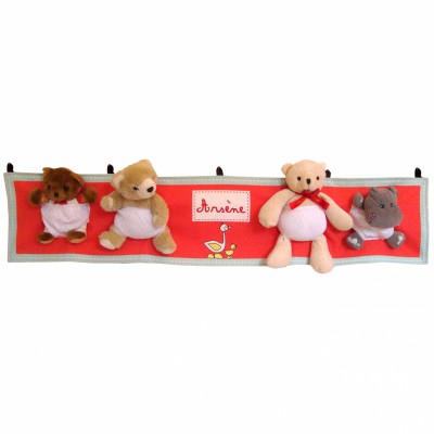 Range-doudous rouge orang� personnalisable par Les Griottes