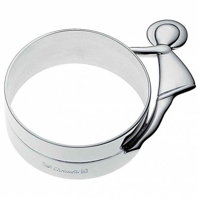Rond de serviette L�a (m�tal argent�) par Christofle
