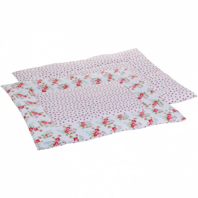 Tapis de parc floral rose (75 x 95 cm)