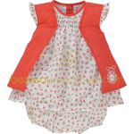 Ensemble robe et bloomer Corail, rouge & co (1 mois au 12 mois) - Sucre d'orge