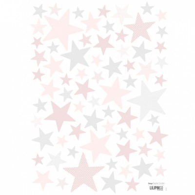 Stickers a3 my superstar sweet pink by sophie cordier (29,7 x 42 cm)