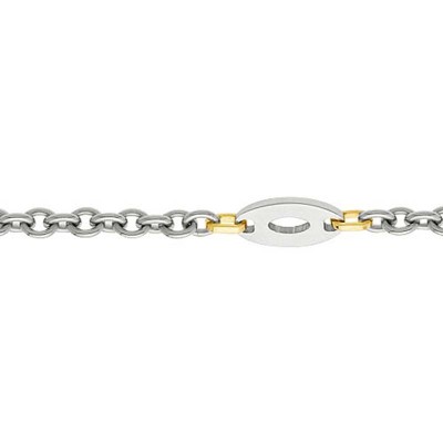 Bracelet b�b� or et acier motifs ovales  par Berceau magique bijoux