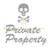 Sticker de porte Private property