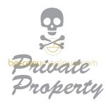 Sticker de porte Private property - Art for Kids