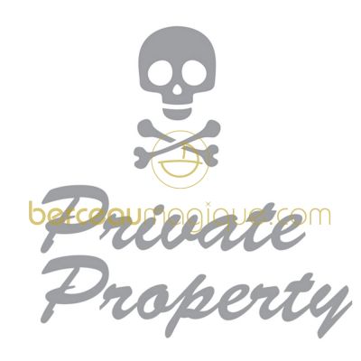 Sticker de porte Private property par Art for Kids