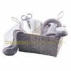 Corbeille de toilette et accessoires poudr� rose
