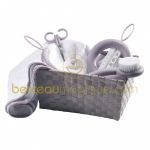 Corbeille de toilette et accessoires poudr� rose - B�aba