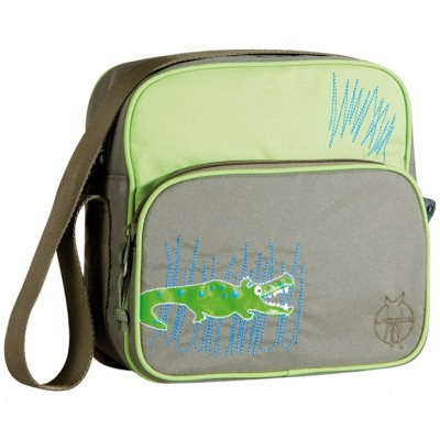 Mini sac square Croco vert par L�ssig