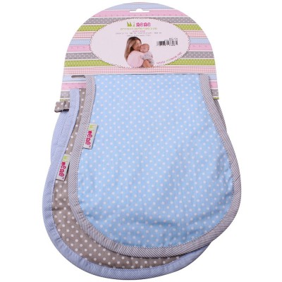 Lot de 2 bavoirs protection d’épaules gris et bleu