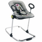 Transat Up and Down noir et gris d�cor pois prune - B�aba