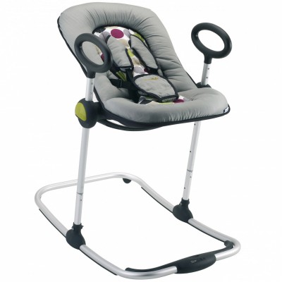 Transat Up and Down noir et gris d�cor pois prune par B�aba