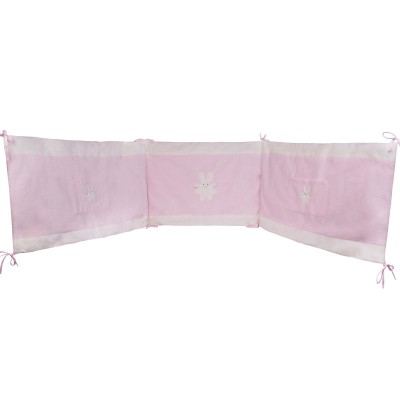 Tour de lit ange lapin rose (pour lits 60 x 120 cm et 70 x 140 cm)