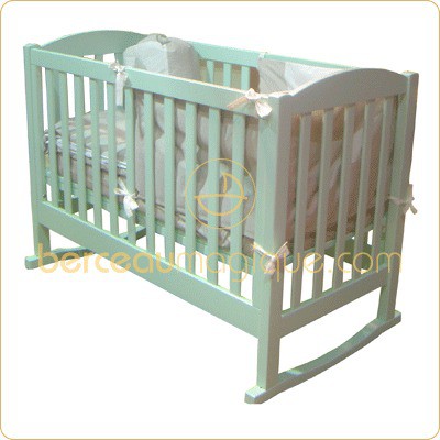Lit b�b� � barreaux Tilleul simple (avec bascule) (15 coloris)  par Mathy by bols