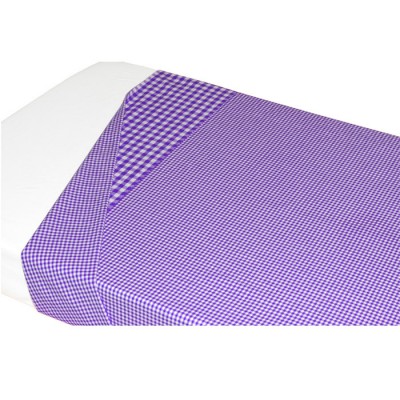 Drap de lit vichy violet (120 x 150 cm)