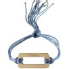 Bracelet cordon de soie Rainbow Rectangle (plaqu� or)