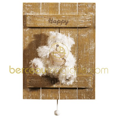 Bo�te � musique murale Happy Ours (18 x 23 cm) par Domiva