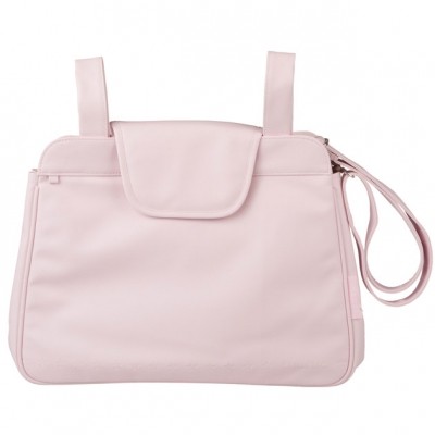 Sac à poussette + tapis à langer rose lunes et étoiles