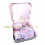 Coffret repas B�b� d'amour poudr� rose par B�aba
