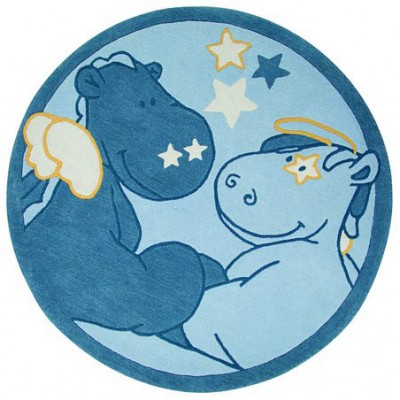Tapis rond en laine victor et lucien (120 cm de diamètre)
