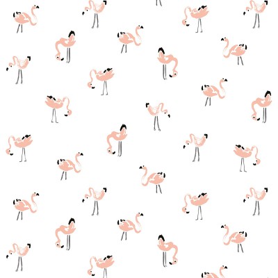 Papier peint flamants roses by lucie bellion (2,5 m)