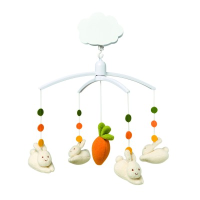 Mobile musical pastilles lapins par Trousselier
