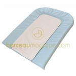 Matelas � langer bleu �cru - Candide