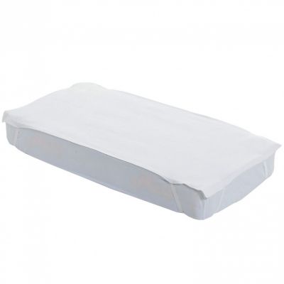 Protège matelas en tissu bouclette blanc (60 x 120 cm)