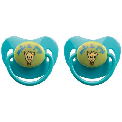Lot de 2 sucettes anatomiques silicone Sophie la girafe (6-18 mois)   par  Vulli